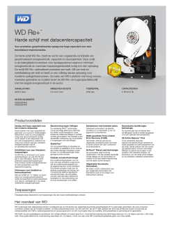 WD Re+ Datacenter Marketing Spec Sheet