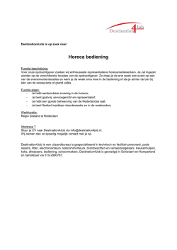 Horeca bediening