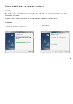 Handleiding installatie Webdrive