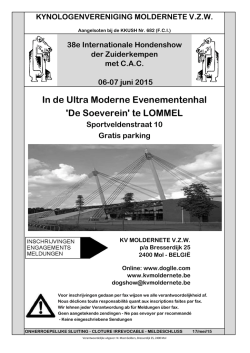 inschrijvingsformulier - Kynologenvereniging Moldernete, Mol