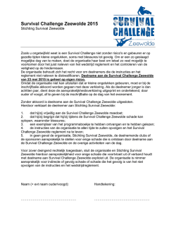 Eigen risico verklaring 2015 - Survival Challenge Zeewolde