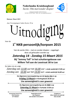 Uitnodiging 1e NKB 2015 Jemmy Tell Loo