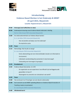 Introductiedag Evidence Based Werken in het Onderwijs