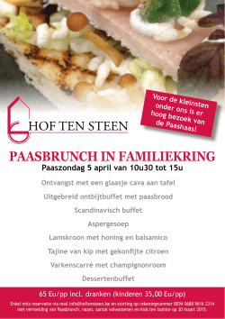 meer info - Hof Ten Steen