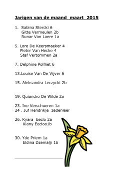 jarigen maand maart 2015zdl