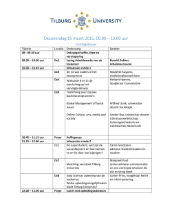 programma - Tilburg University