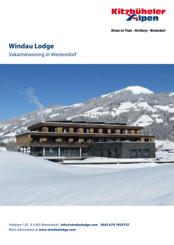 Windau Lodge in Westendorf