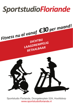 Fitness vanaf euro 30 - Sportstudio Floriande