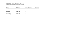 ROOSTER-/LESUITVAL De Arcade: Dag: Datum: Klas/Groep: Lesuur:
