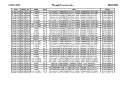 HORAIRE CPSE Th&eacute;rapie Psychomotrice 11/03/2015