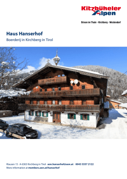 Haus Hanserhof in Kirchberg in Tirol