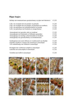 Hippe hapjes - frigerio.nl