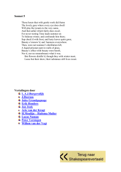 sonnet 5 vertaald - Op zoek naar Will | Nederlandse vertalingen van