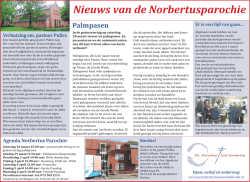 Iedere derde week van de maand kunt u nieuws uit onze parochie