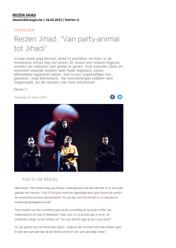 Reizen Jihad: "Van party-animal tot Jihadi"