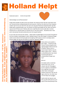 Holland Helpt 2e brief