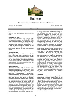 Bulletin - HHG Apeldoorn