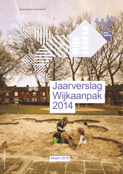 Jaarverslag Wijkaanpak 2014