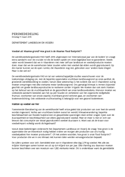 Hoe groot is de Vlaamse `food footprint`?