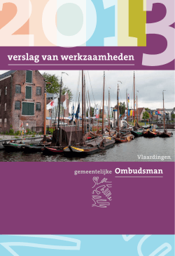 Jaarverslag ombudsman Vlaardingen 2013