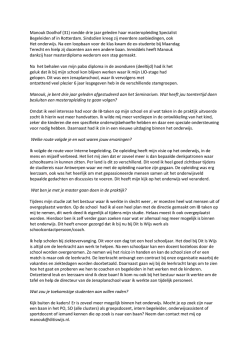 Interview met Manouk Doolhof, oud