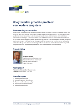 Hoogteverlies grootste probleem voor oudere zangstem