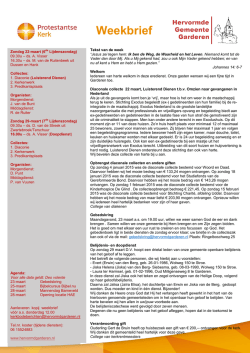 Weekbrief - Garderen