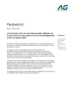 Persbericht - AG Insurance