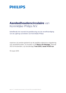 Aandeelhouderscirculaire (PDF, 243Kb, 7 pages)