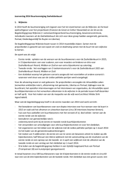 Jaarverslag 2014 Buurtvereniging Zeeheldenbuurt 1. Wijkvisie In