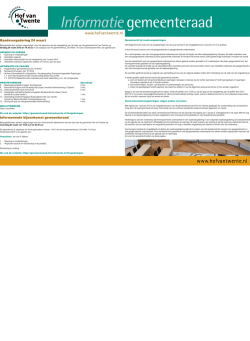 Informatie gemeenteraad 18 maart 2015