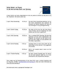 Pasen samenkomsten 2015 - Hervormd