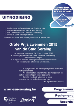 Grote Prijs zwemmen 2015 van de Stad Seraing