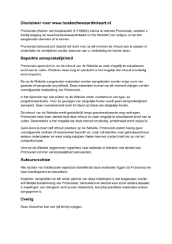 Disclaimer - Hoeksche Waard in kaart