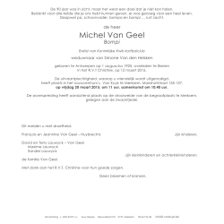 Michel Van Geel - Home, UitvaartZorg L. Van Kuyk Merksem