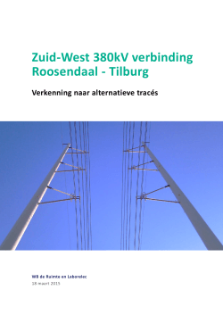 Zuid-West 380kV verbinding Roosendaal - Tilburg