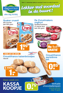 Een voordelig begin van de lente! KASSA KOOPJE