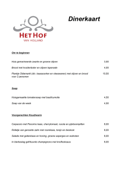 Dinerkaart