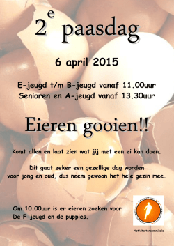 Eieren gooien 2e paasdag