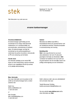 ervaren kantoormanager