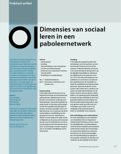 Dimensies van sociaal leren in een paboleernetwerk