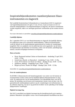 Inspiratiebijeenkomsten raamleerplannen blaas