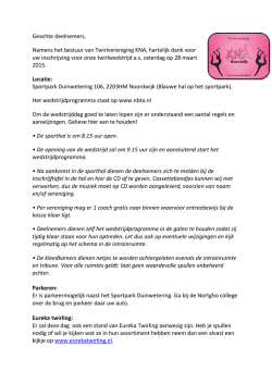 Info voor deelnemers