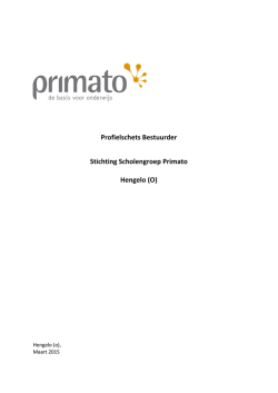 Profielschets Bestuurder Stichting Scholengroep Primato Hengelo (O)