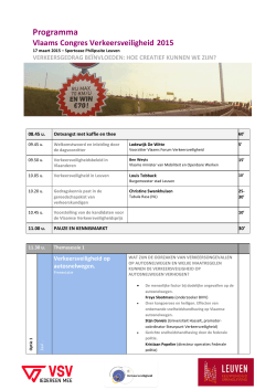Programma Vlaams Congres Verkeersveiligheid 2015