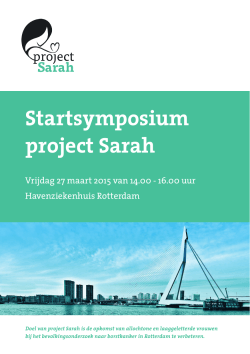 Startsymposium project Sarah