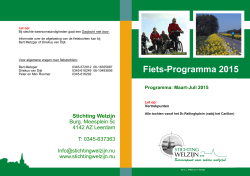 Fiets-Programma 2015 - Welkom bij Stichting Welzijn