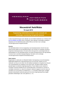 Nieuwsbrief Awb/Wabo - Hekkelman Advocaten & Notarissen