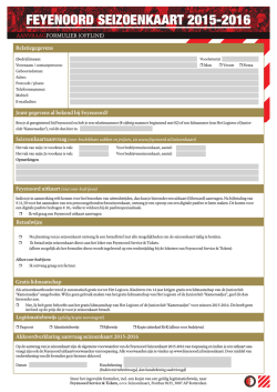 FEYENOORD SEIZOENKAART 2015-2016