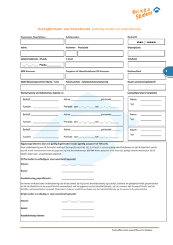 Inschrijf formulier payroll medewerker